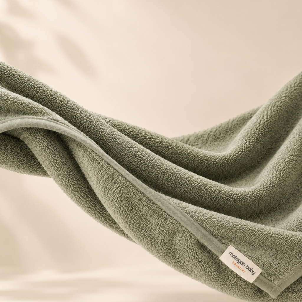 Sage Green towel – close-up softness shot