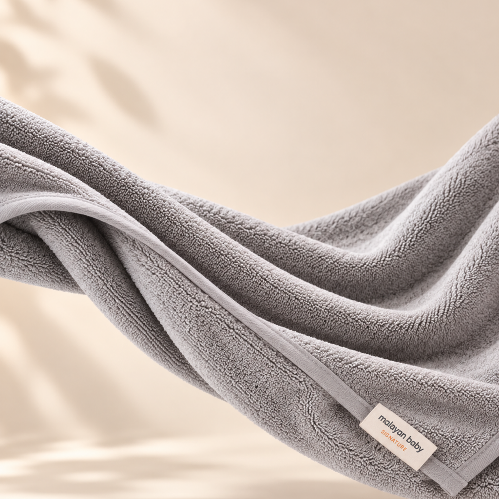 Stone Grey towel – close-up softness shot