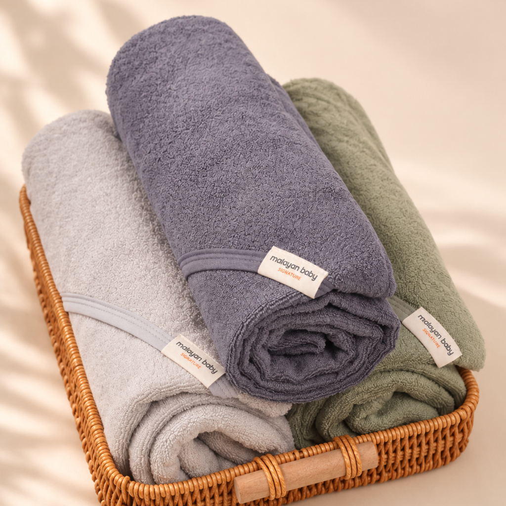 Stacked Bamboo Cotton French Terry Towel