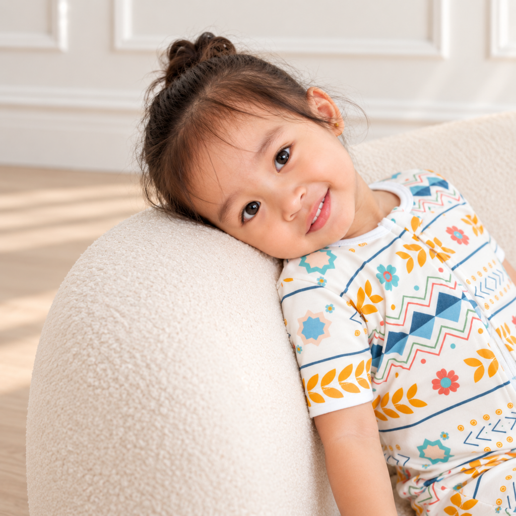 Toddler Girl in Artistry in Bloom Baby Wear