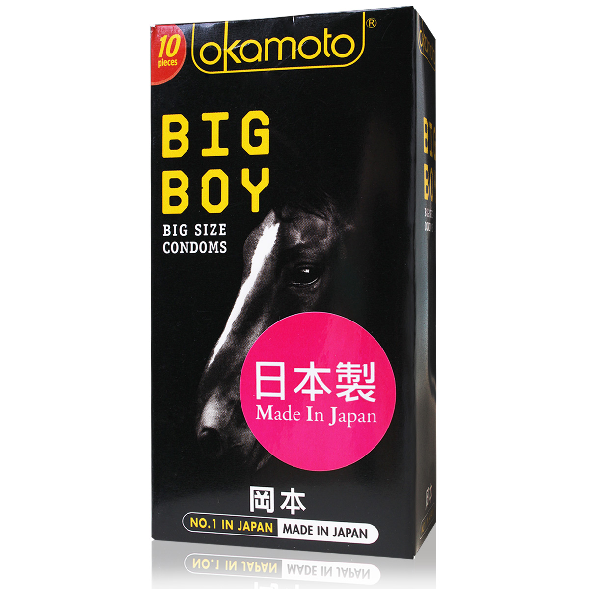 岡本BIG BOY大黑馬衛生套10片裝 岡本BIG BOY大黑馬衛生套10片裝