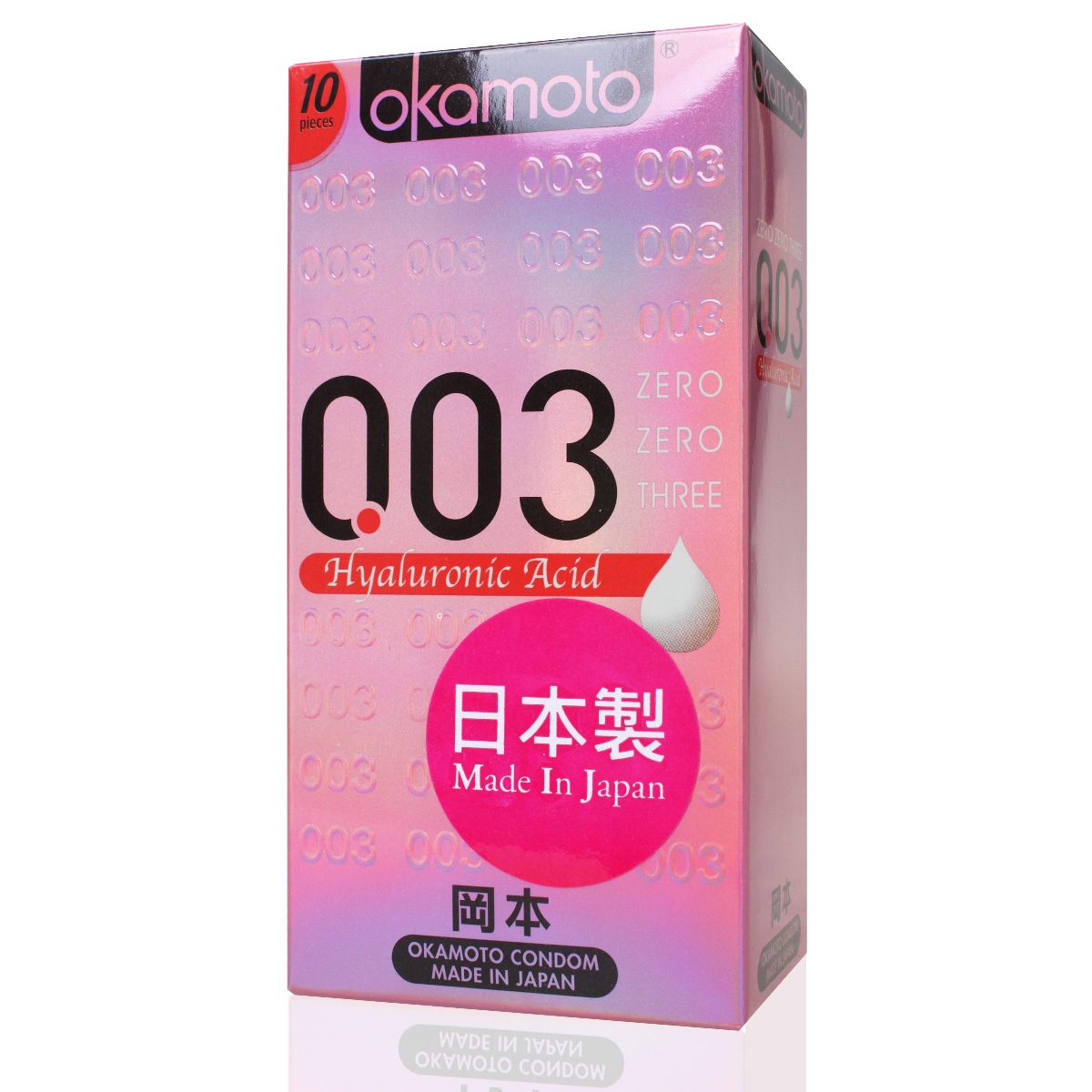 岡本003玻尿酸極薄衛生套10片裝