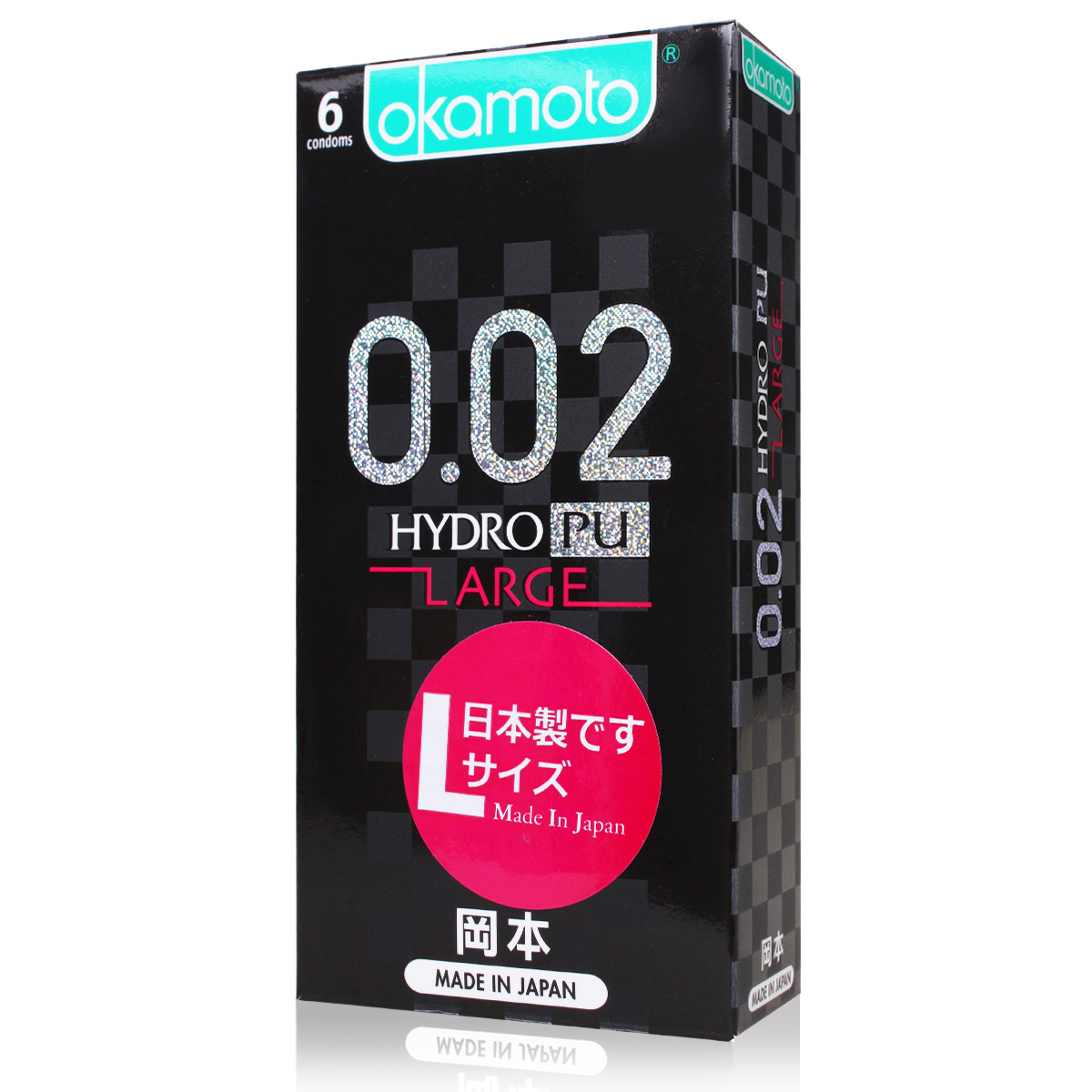 岡本002水感勁薄 衛生套(L大尺碼)6片裝