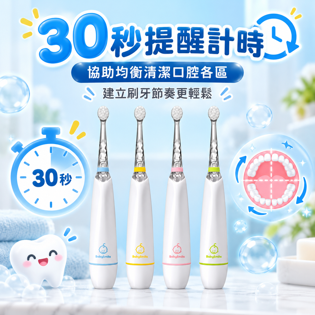 BabySmile_S206兒童音波電動牙刷_３