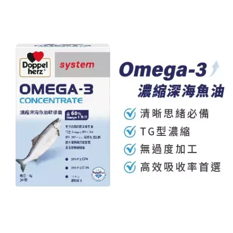 Omega-3濃縮深海魚油軟膠囊｜高濃度魚油