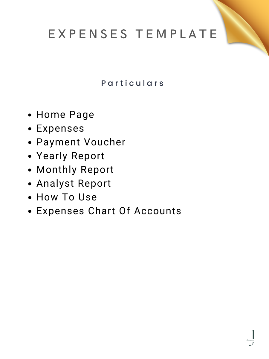 EXPENSES TEMPLATE DETAILS