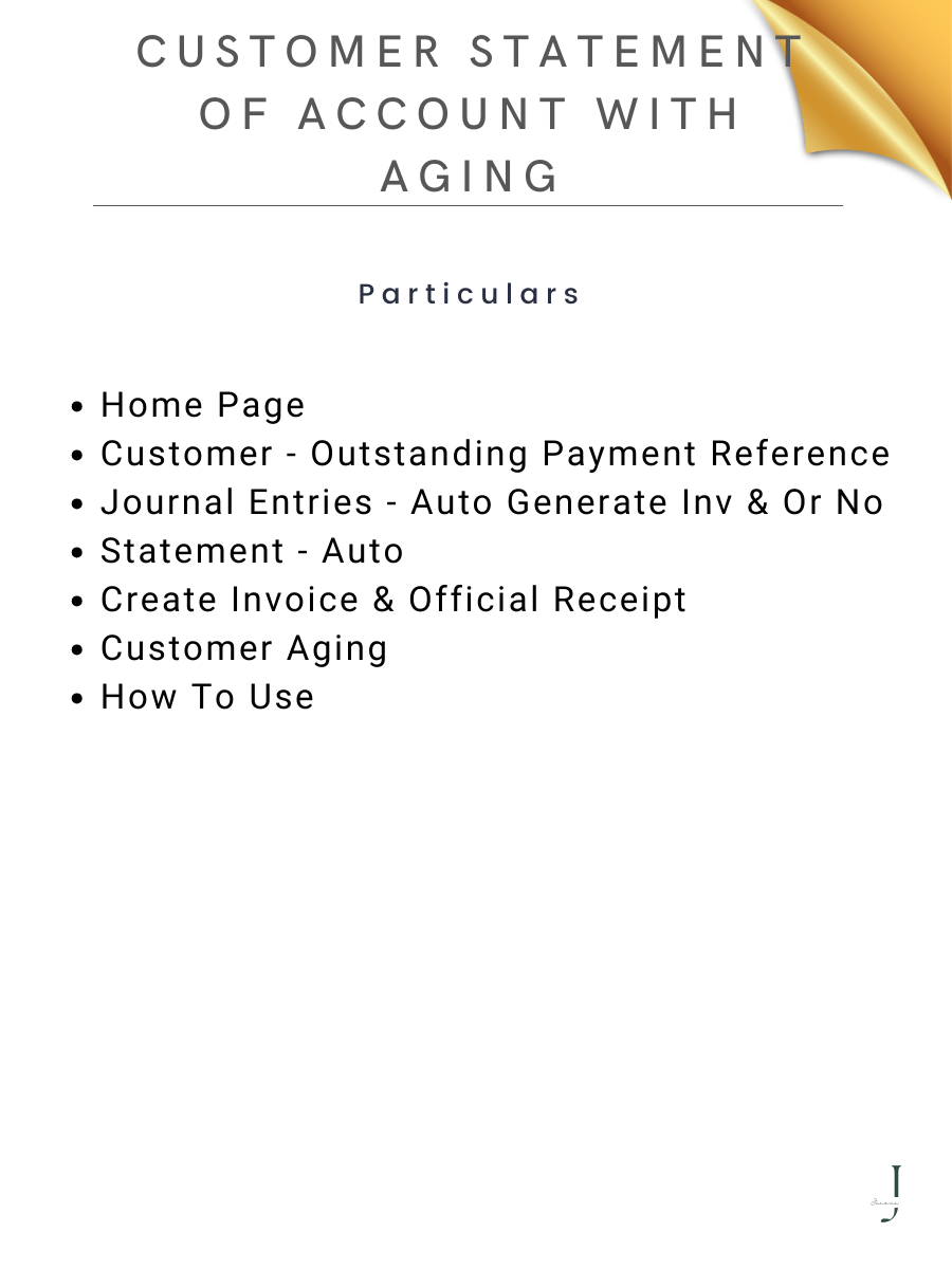 Customer Statement Of Account With Aging deatils
