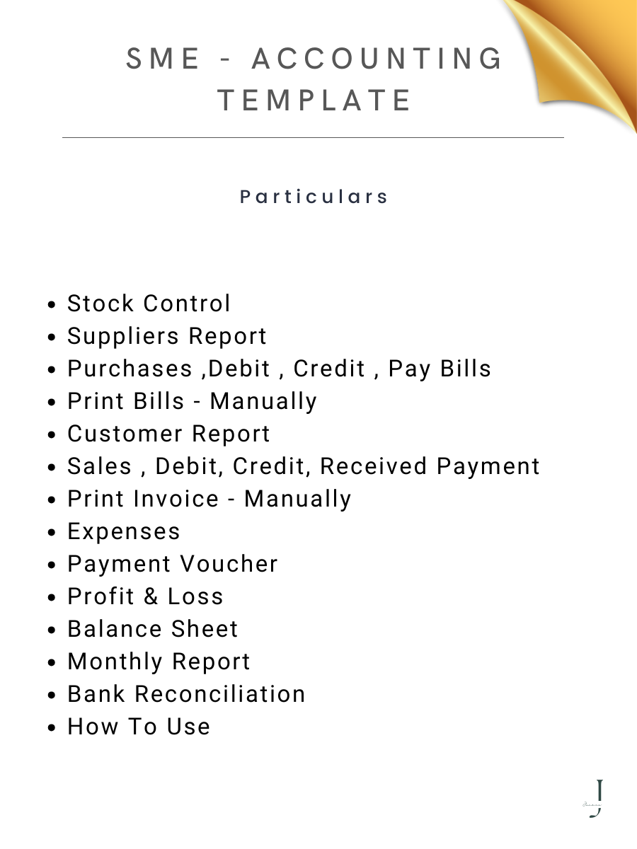 SME - Accounting Template details