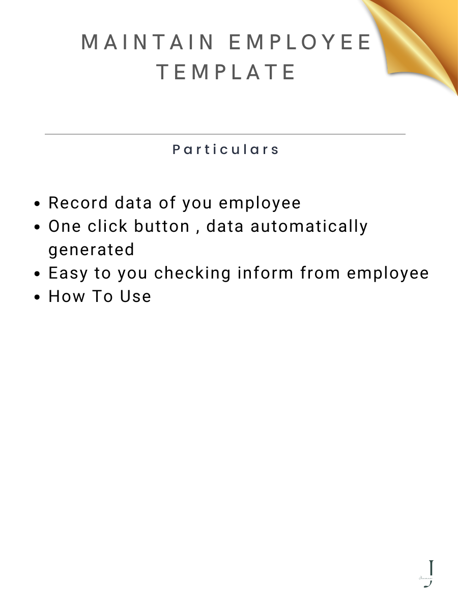 Maintain Employee Template details