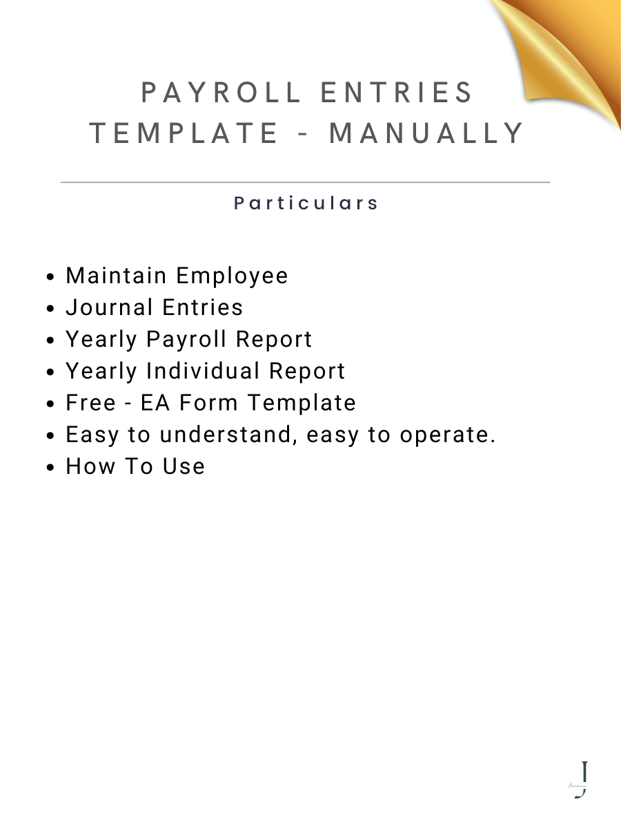 Payroll Entries Template - Manually DETAILS