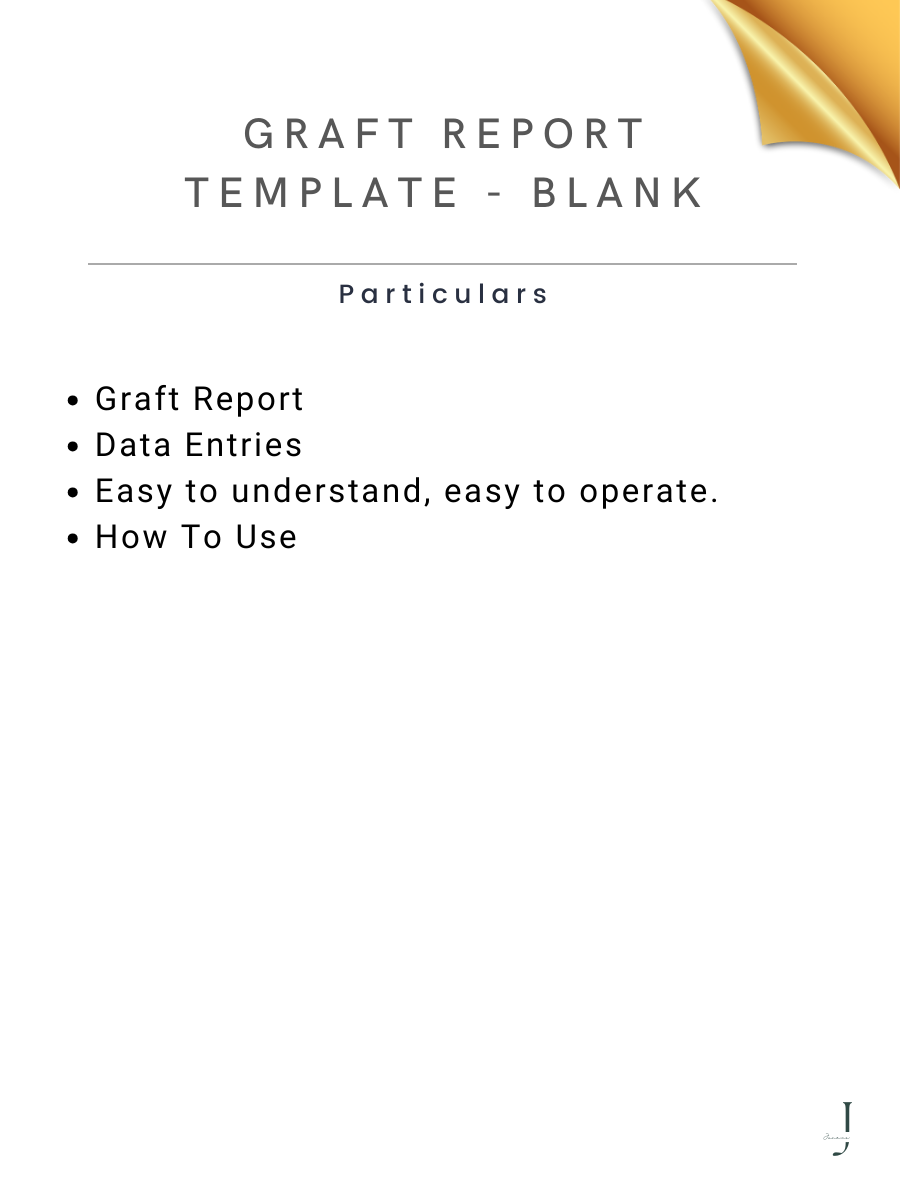 Graft Report Template - Blank details