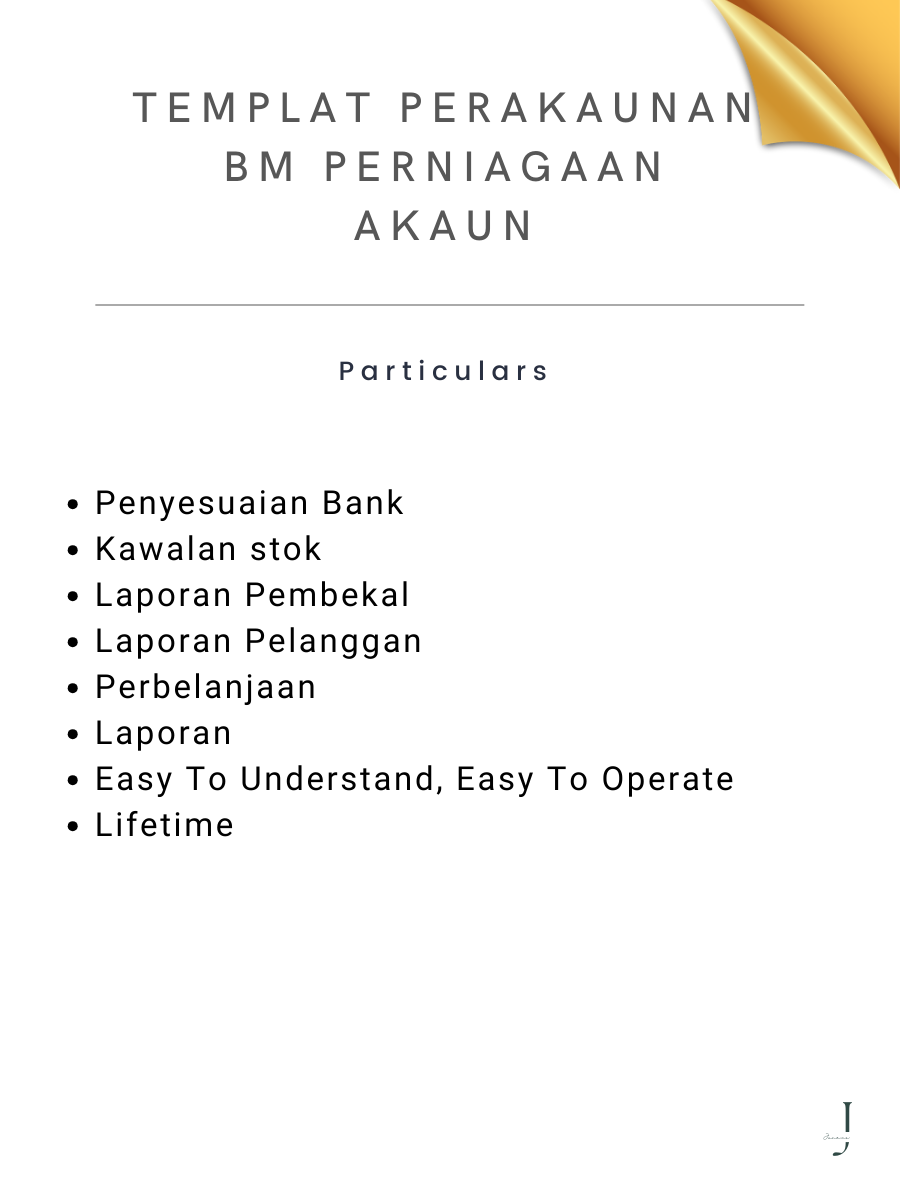 Templat Perakaunan BM Perniagaan Akaun details