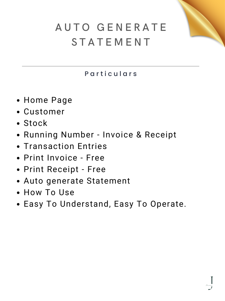 Auto Generate Statement details