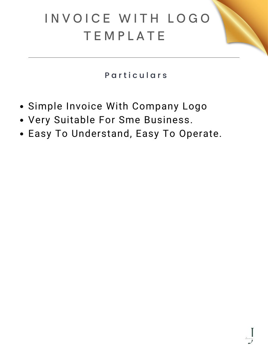 Invoice With Logo Template  details 