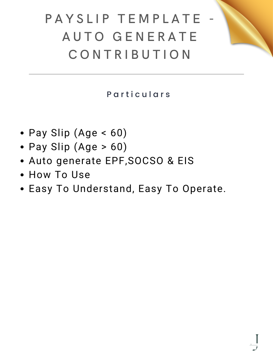 Payslip Template - Auto Generate Contribution details