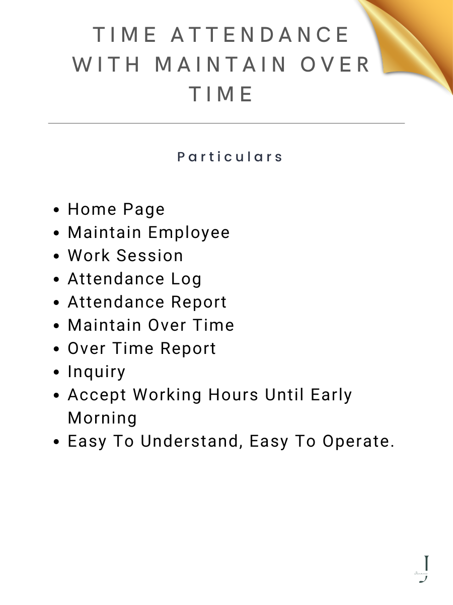 Time Attendance With Maintain Over Time- DEATILS