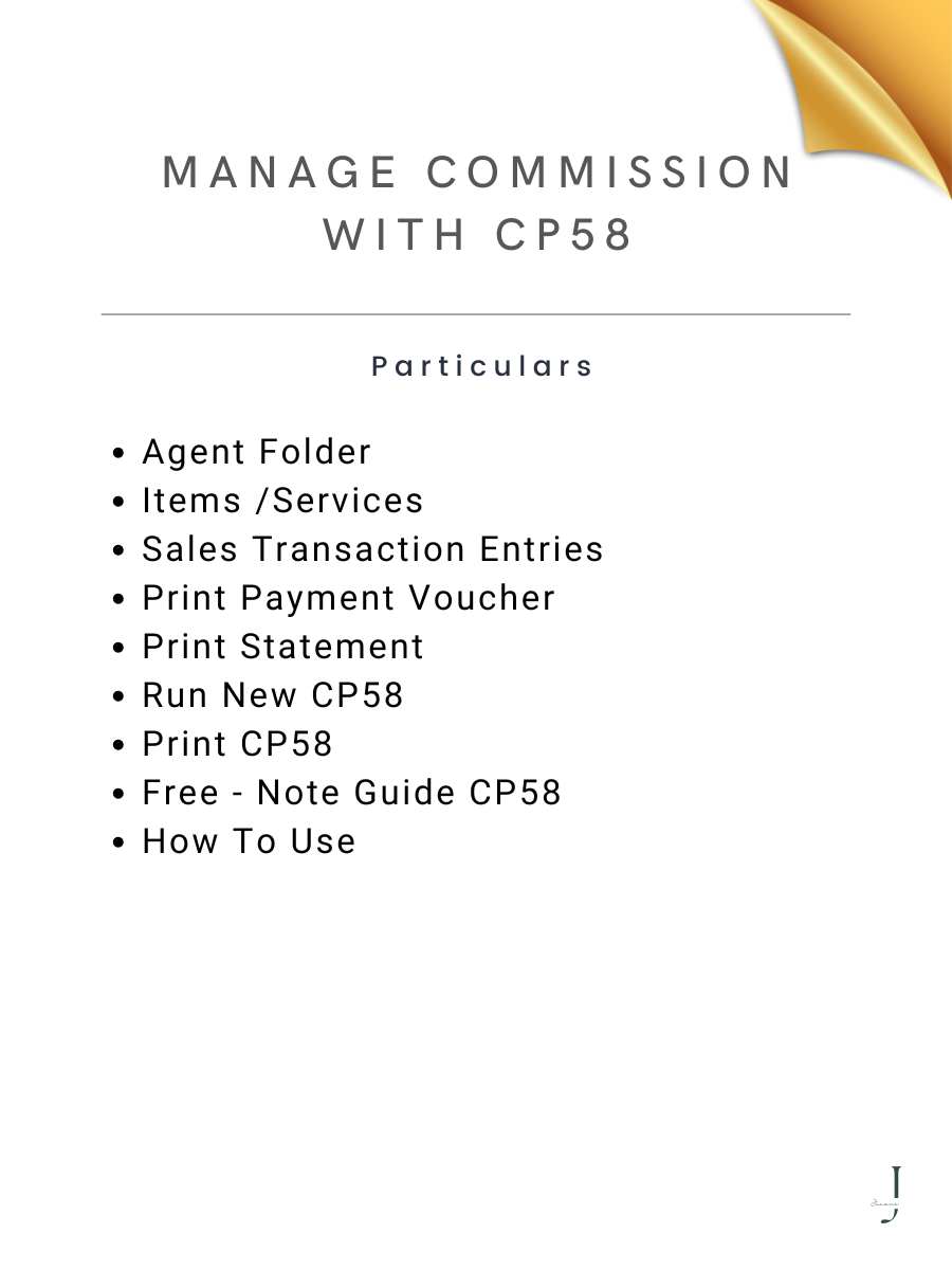 Manage CommissionWith CP58 DEATILS