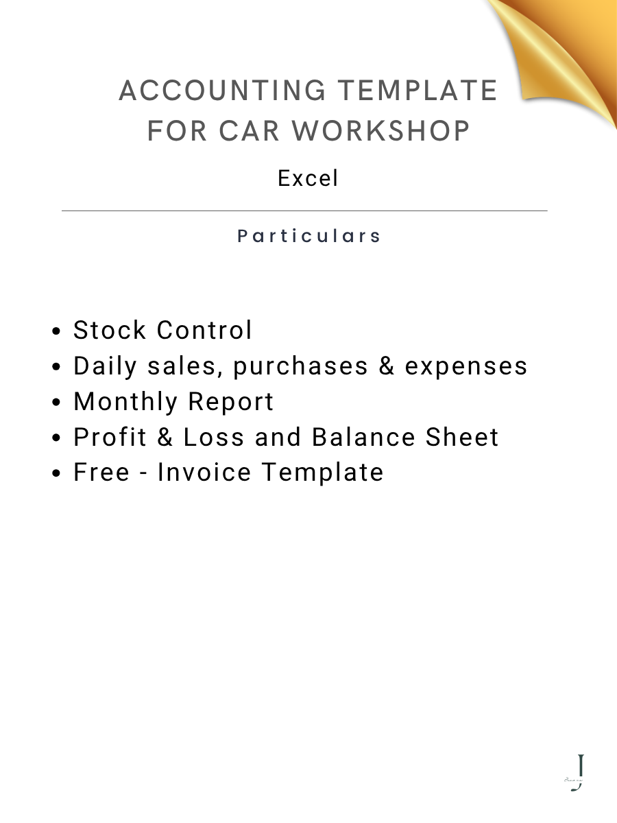 Accounting Template For Car Workshop-DETAILS