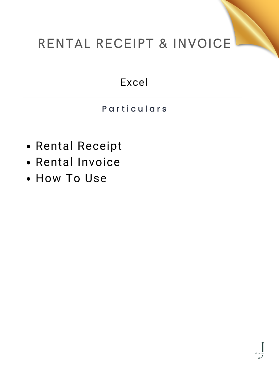 Rental Receipt & Invoice- DEATILS