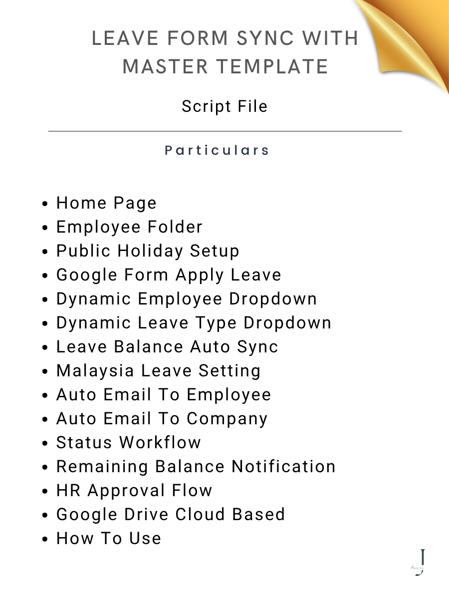 Leave Form Sync with Master Template- DEATILS