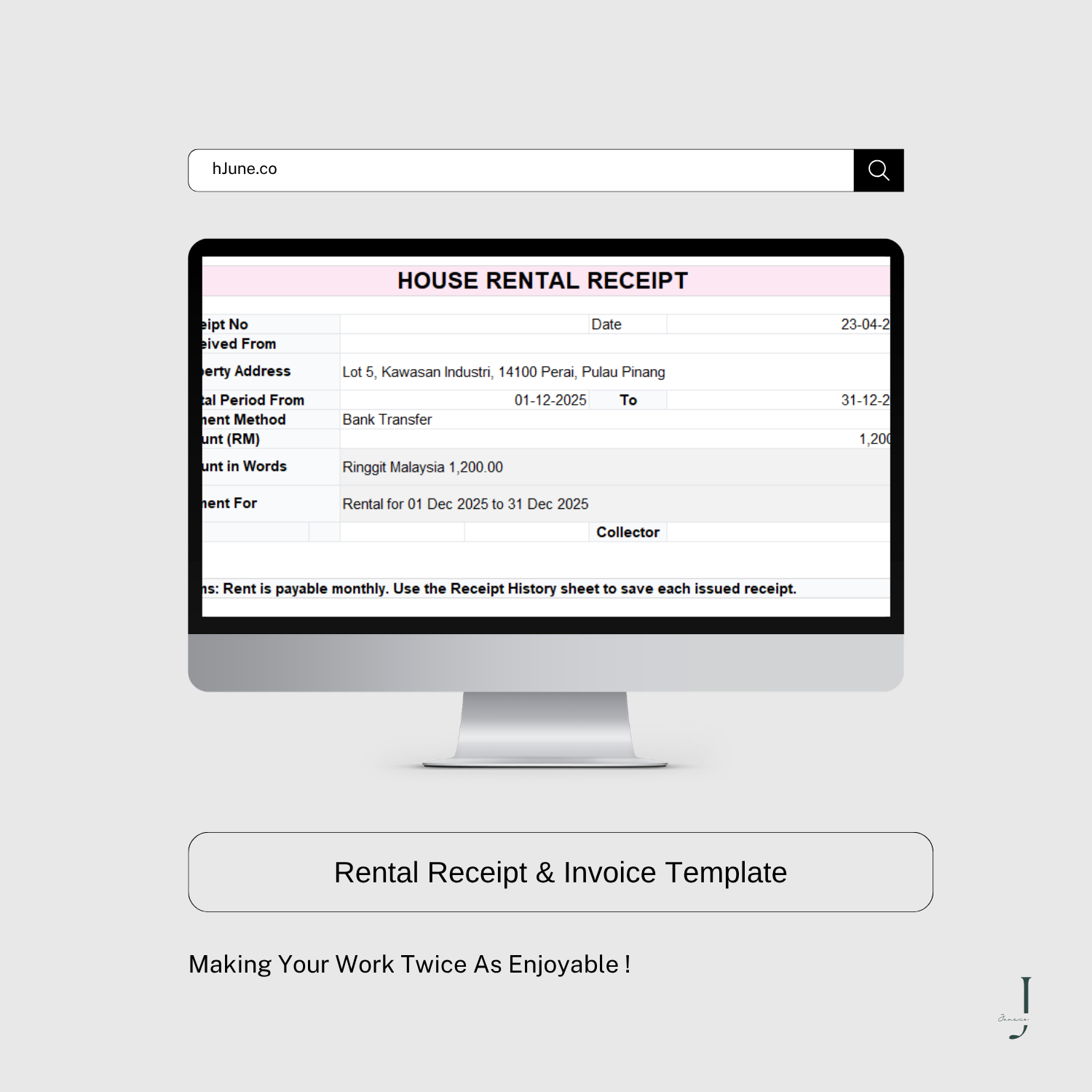 Rental Receipt & Invoice- PRODUCT (4)