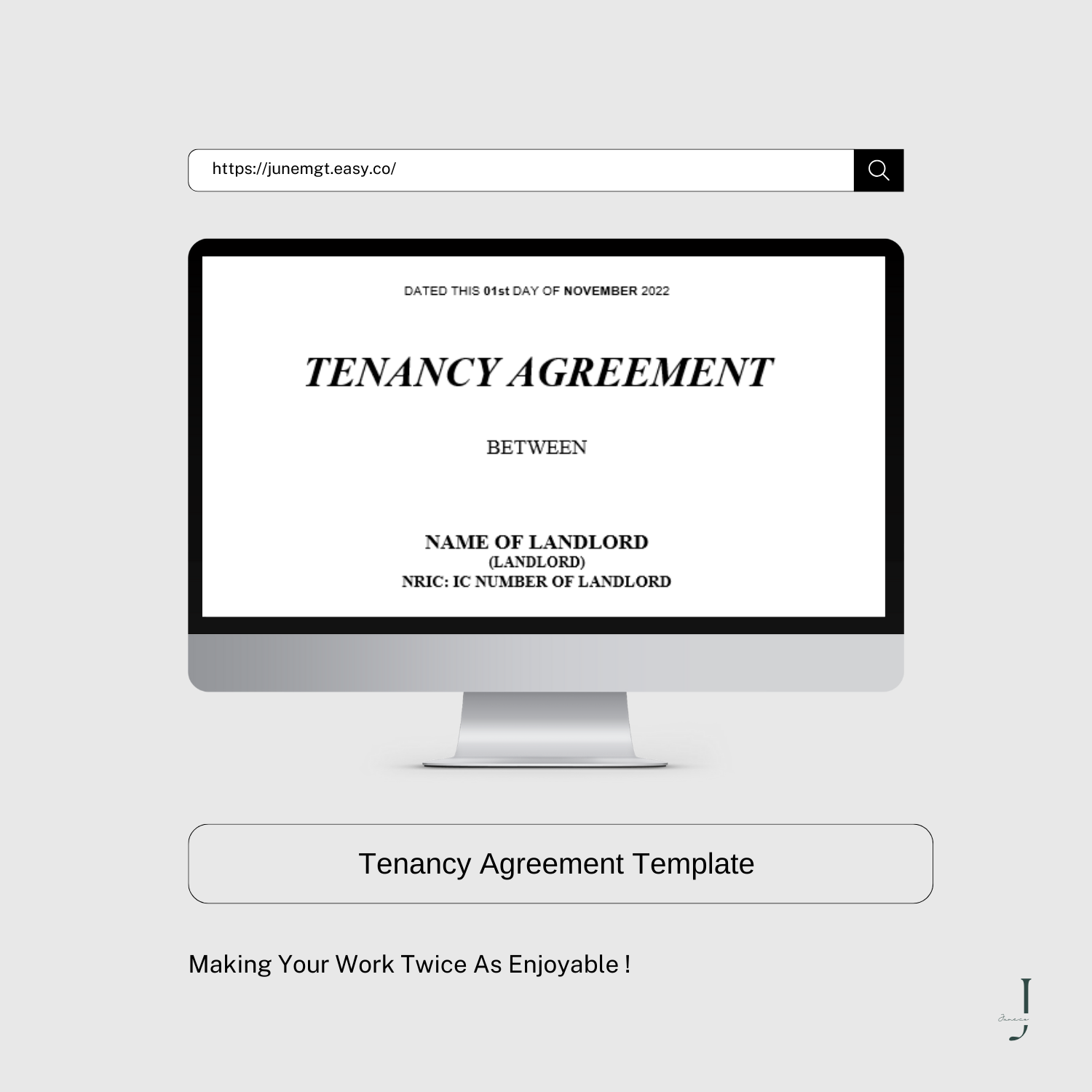 Tenancy Agreement Template PRODUCT