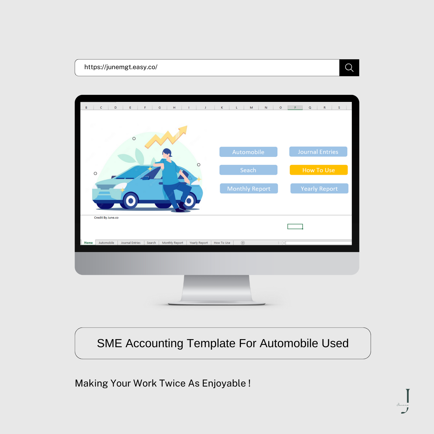 SME Accounting Template For Automobile Used product