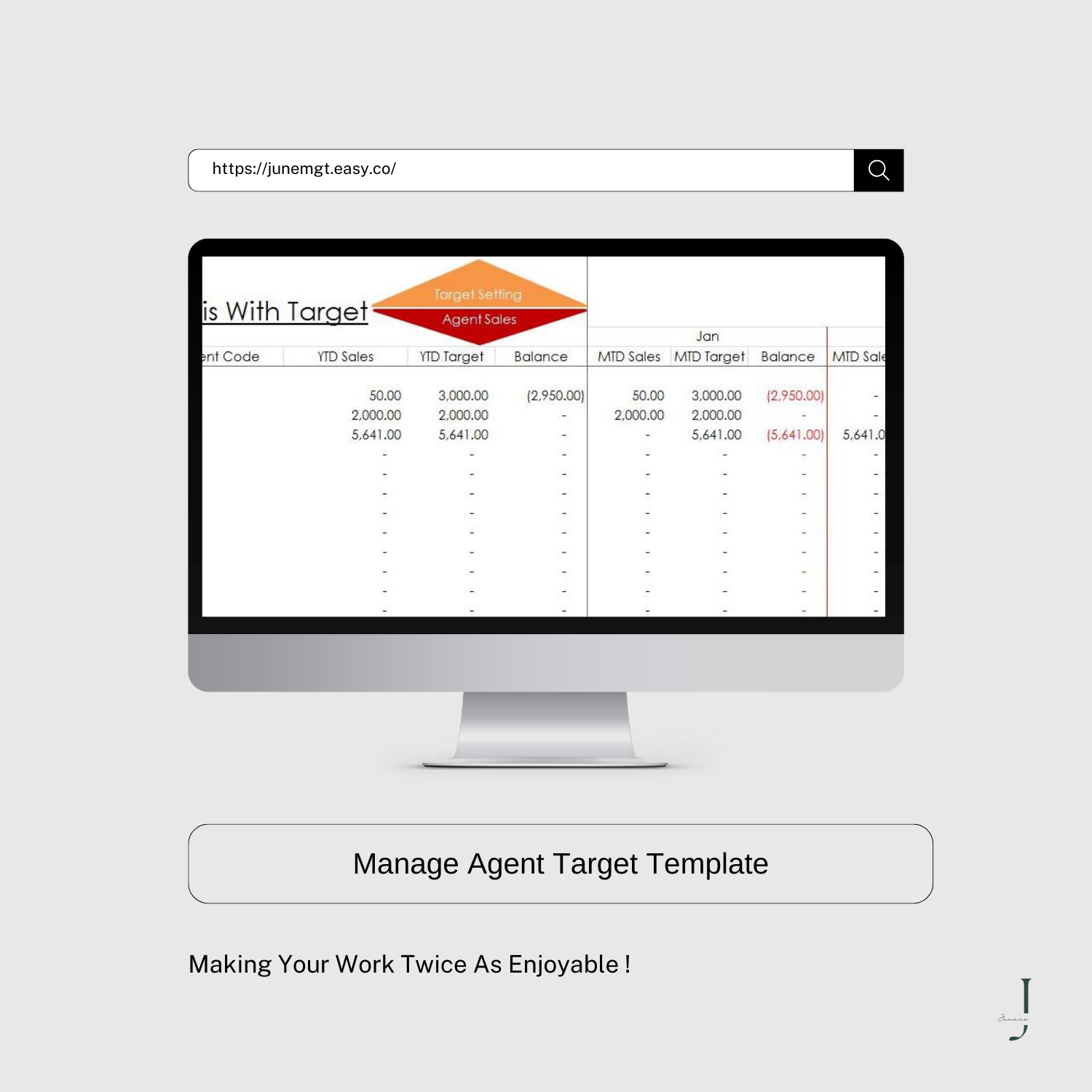 Manage Agent Target Record Template product