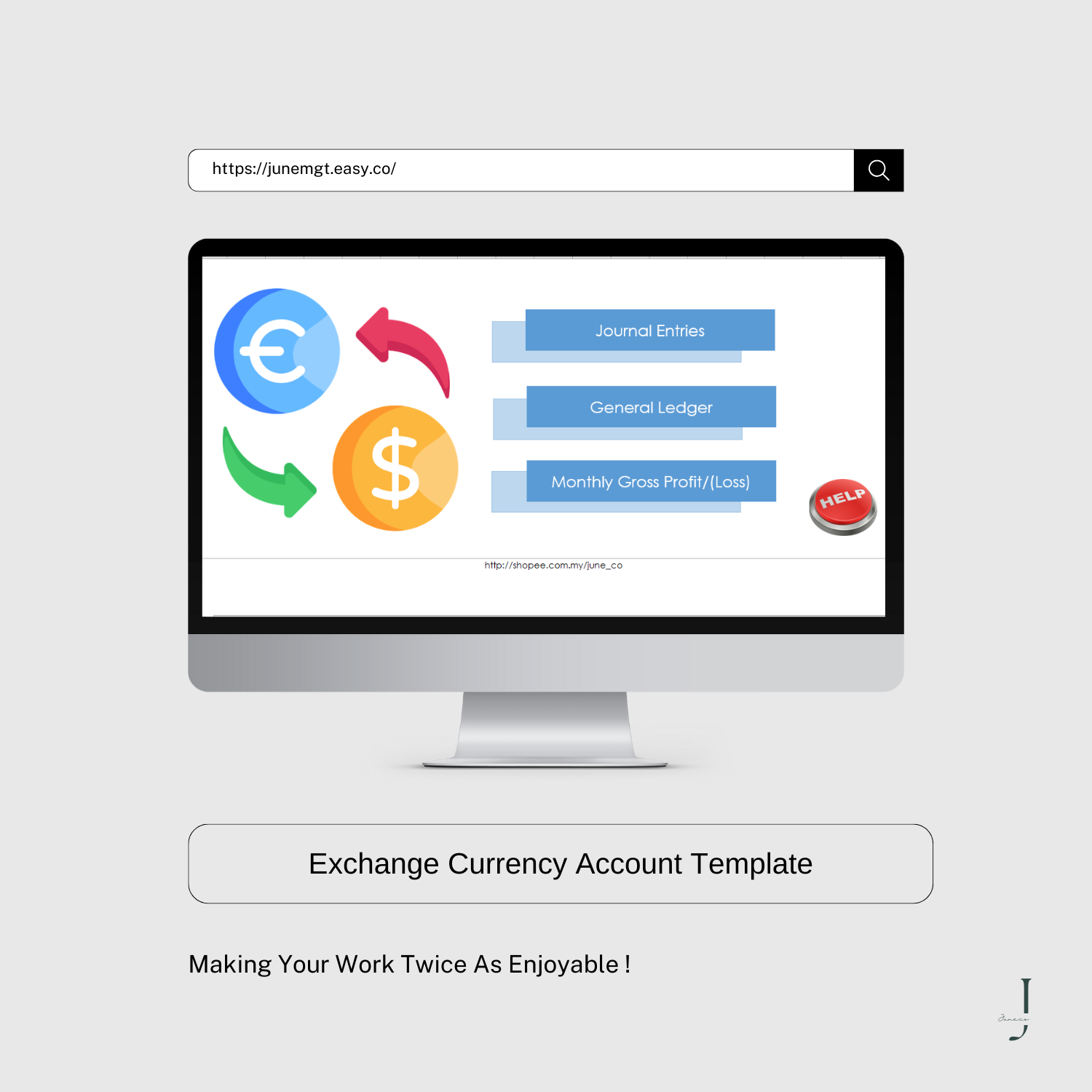 Exchange Currency Account Template product