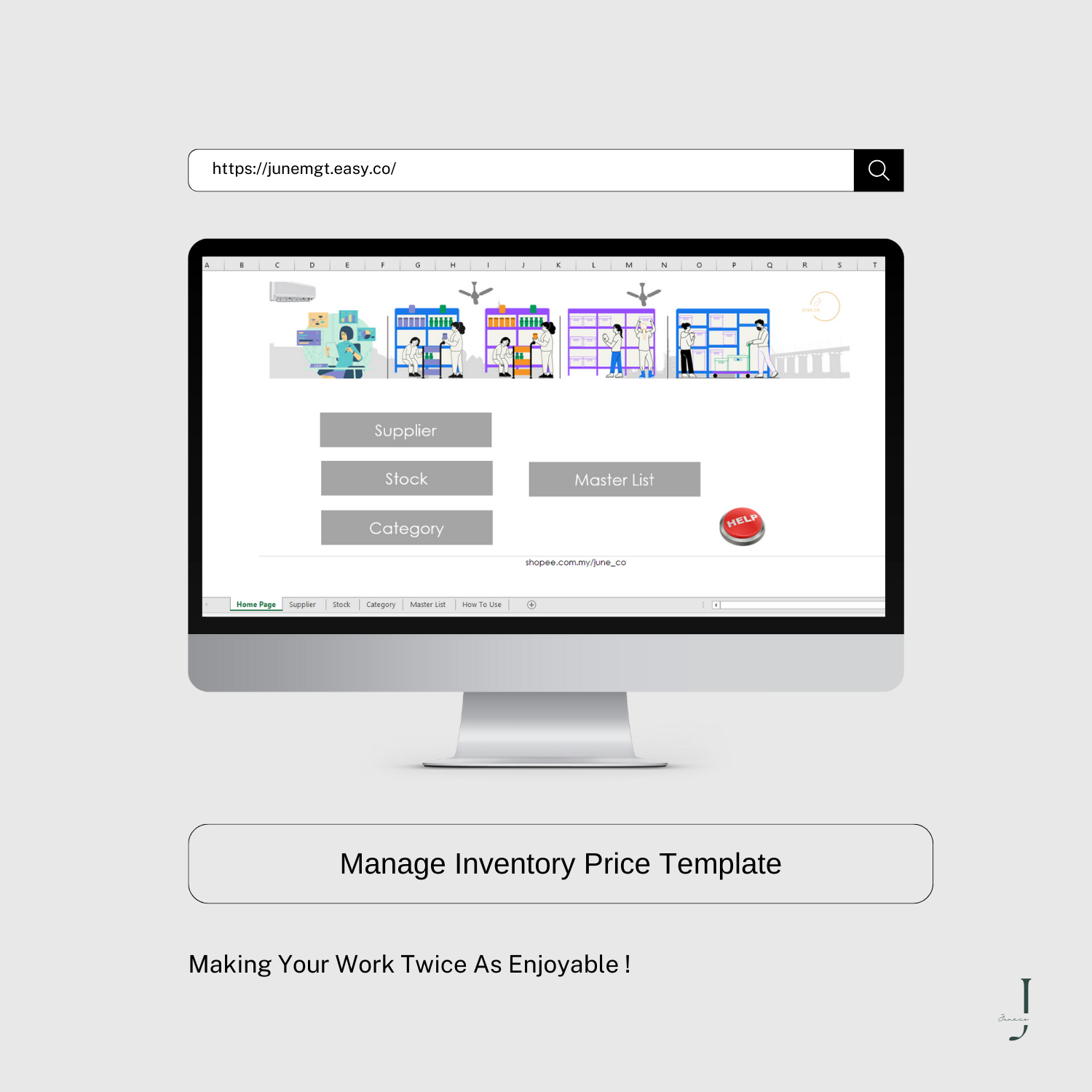 Manage Inventory PriceTEMPLATE product