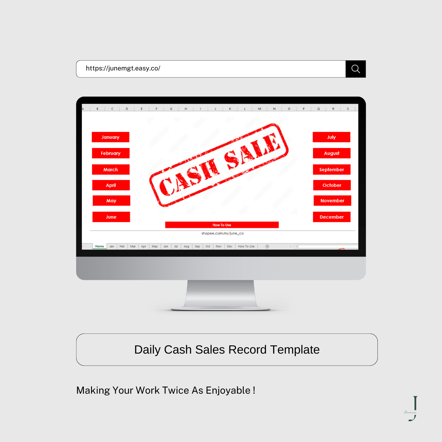 Daily Cash Sales Record Template product