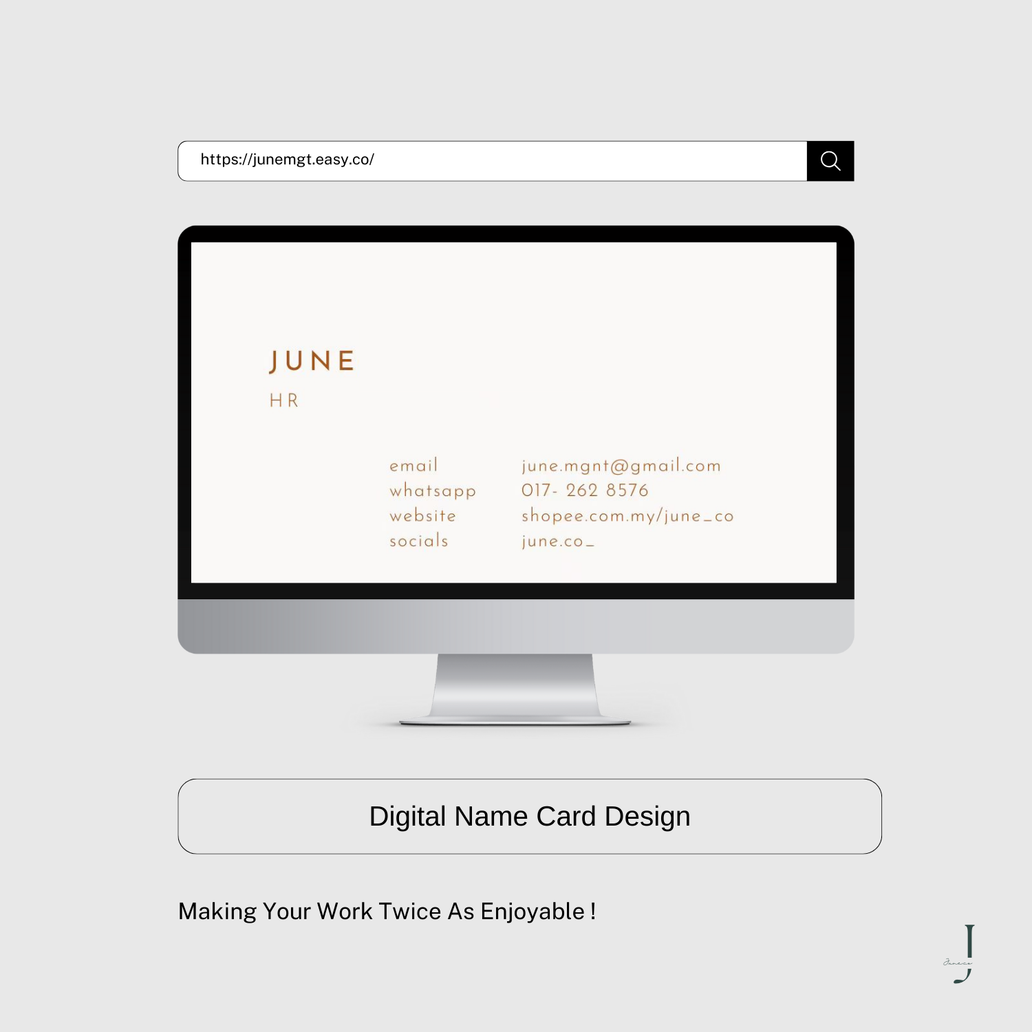 Digital Name Card Design product