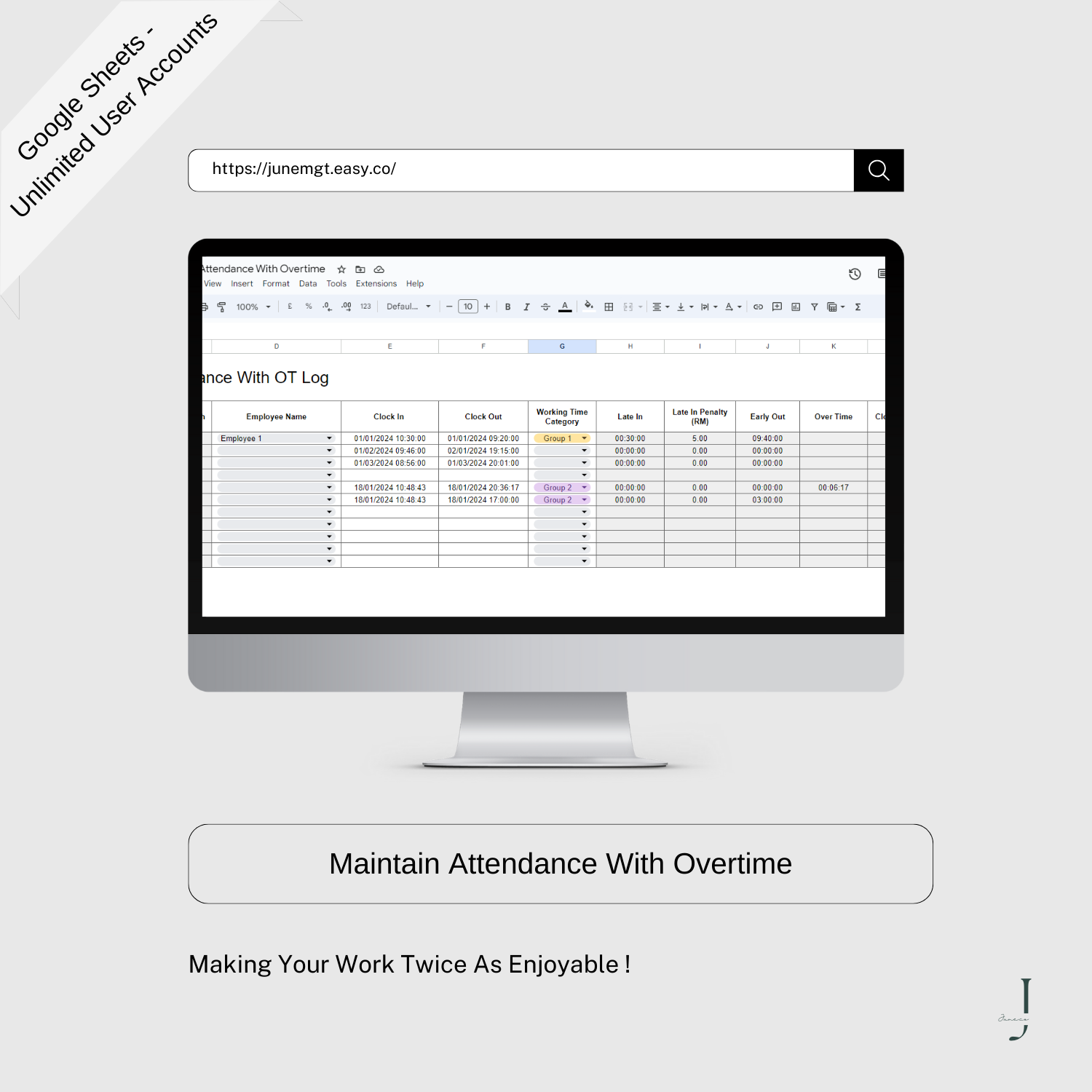 maintain attendance & ot EASYSTORE - PRODUCT