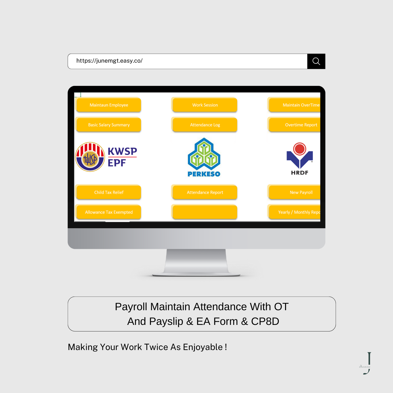 Payroll Maintain Attendance With Ot And Payslip & EA Form & CP8D- PRODUCT
