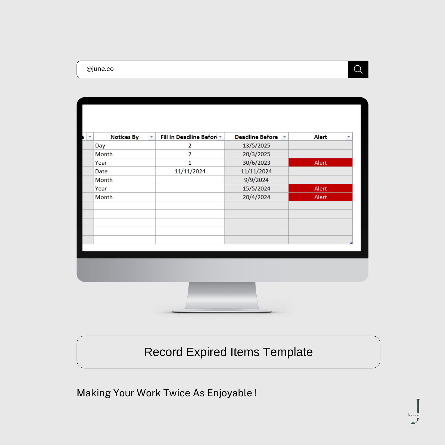 Record Expired Items Template