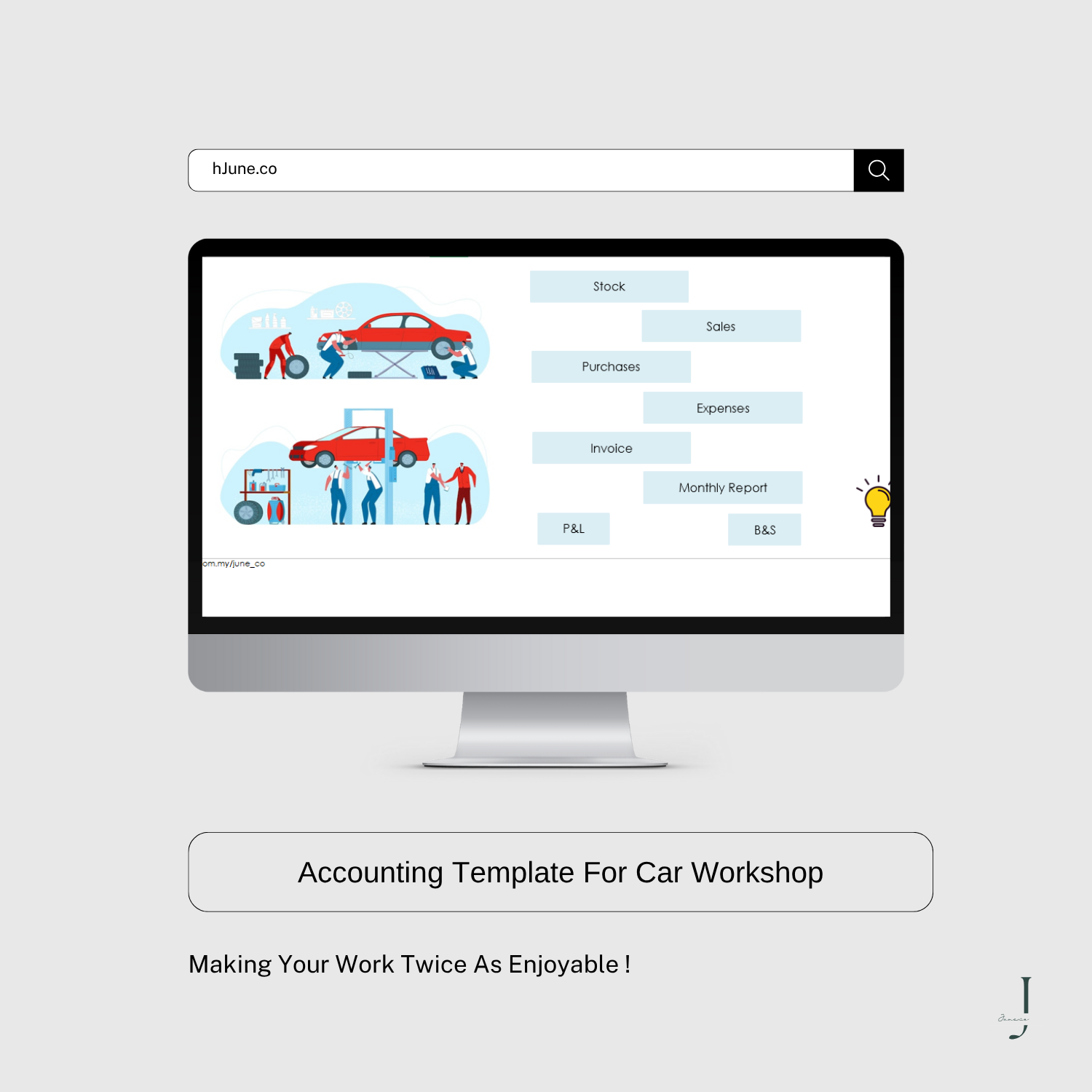 Accounting Template For Car Workshop - PRODUCT