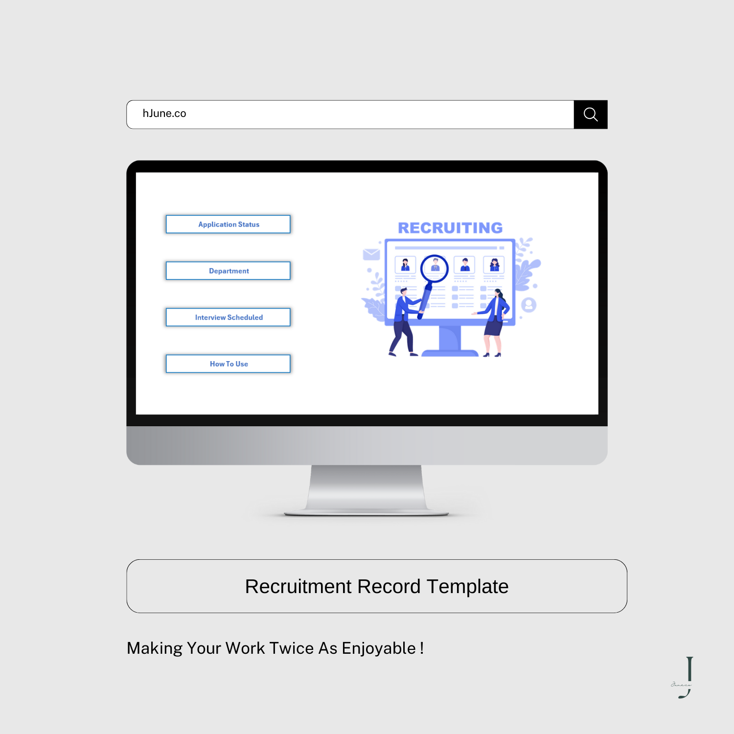 Recruitment Record Template - PRODUCT