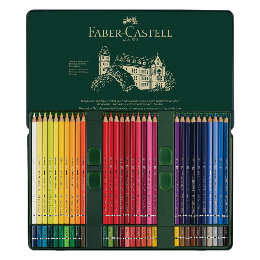 FABER-CASTELL 輝柏117560 藝術家級水性色鉛筆60色/ 鐵盒裝– 誼特文具