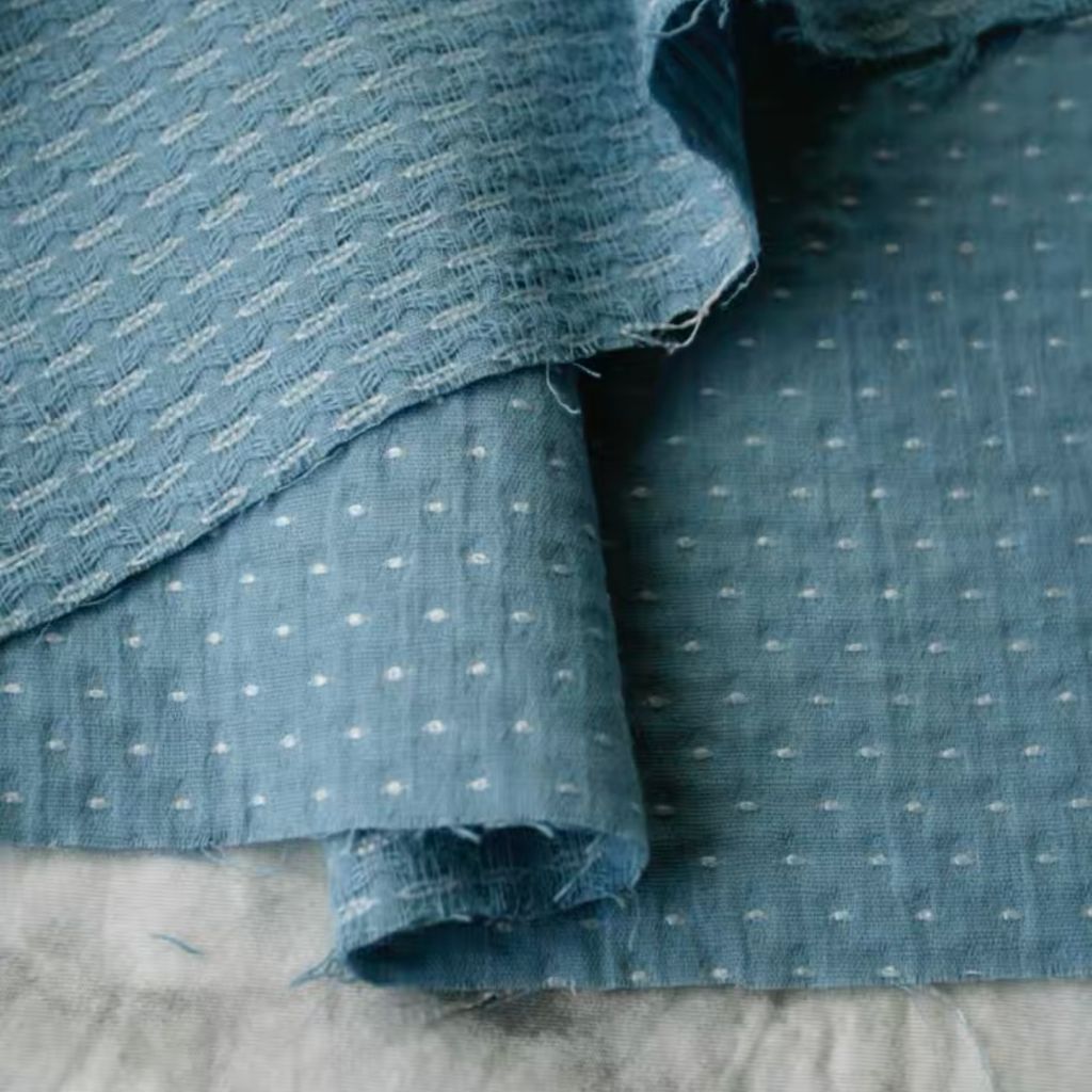 2M Blue Cotton Gauze Fabric