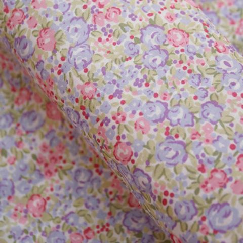 3M Purple Medium Flower Poplin Cotton