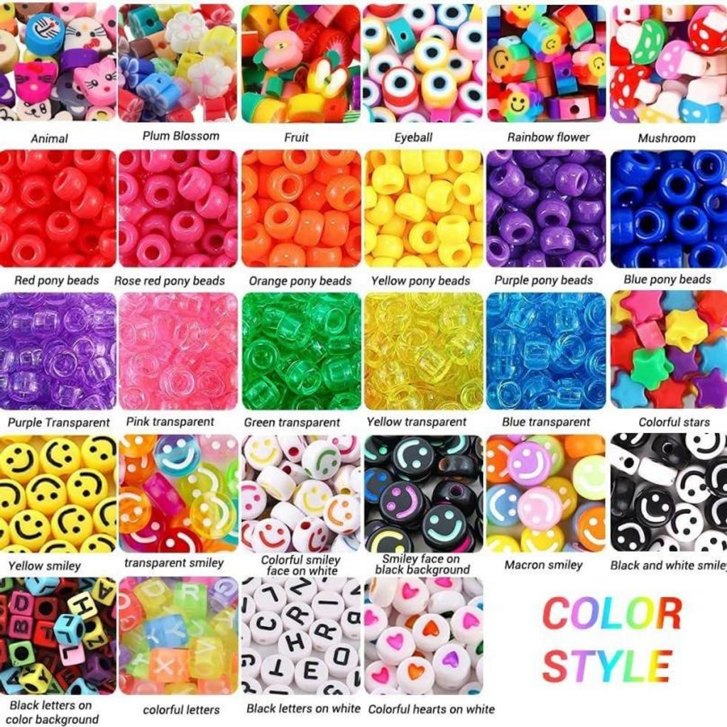 出口美國的笑臉字母軟陶串珠禮盒（930pcs)-2
