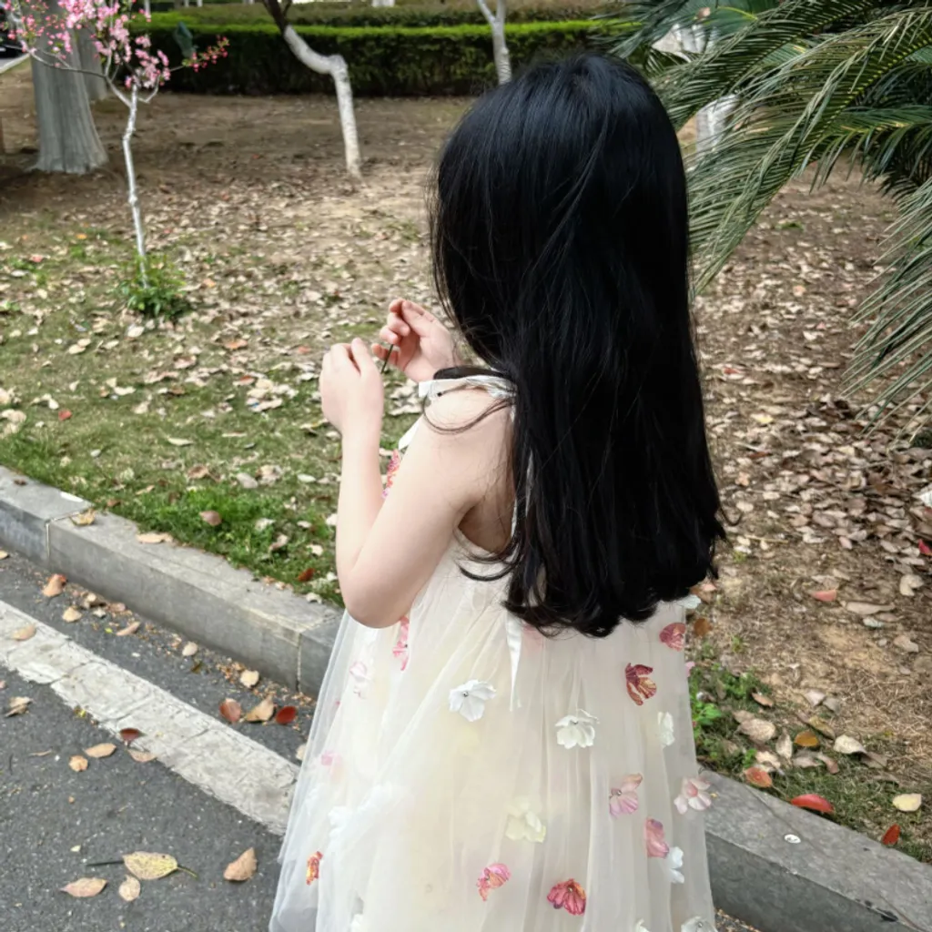 花的夢境仙女吊帶紗裙洋裝(90-150)-10