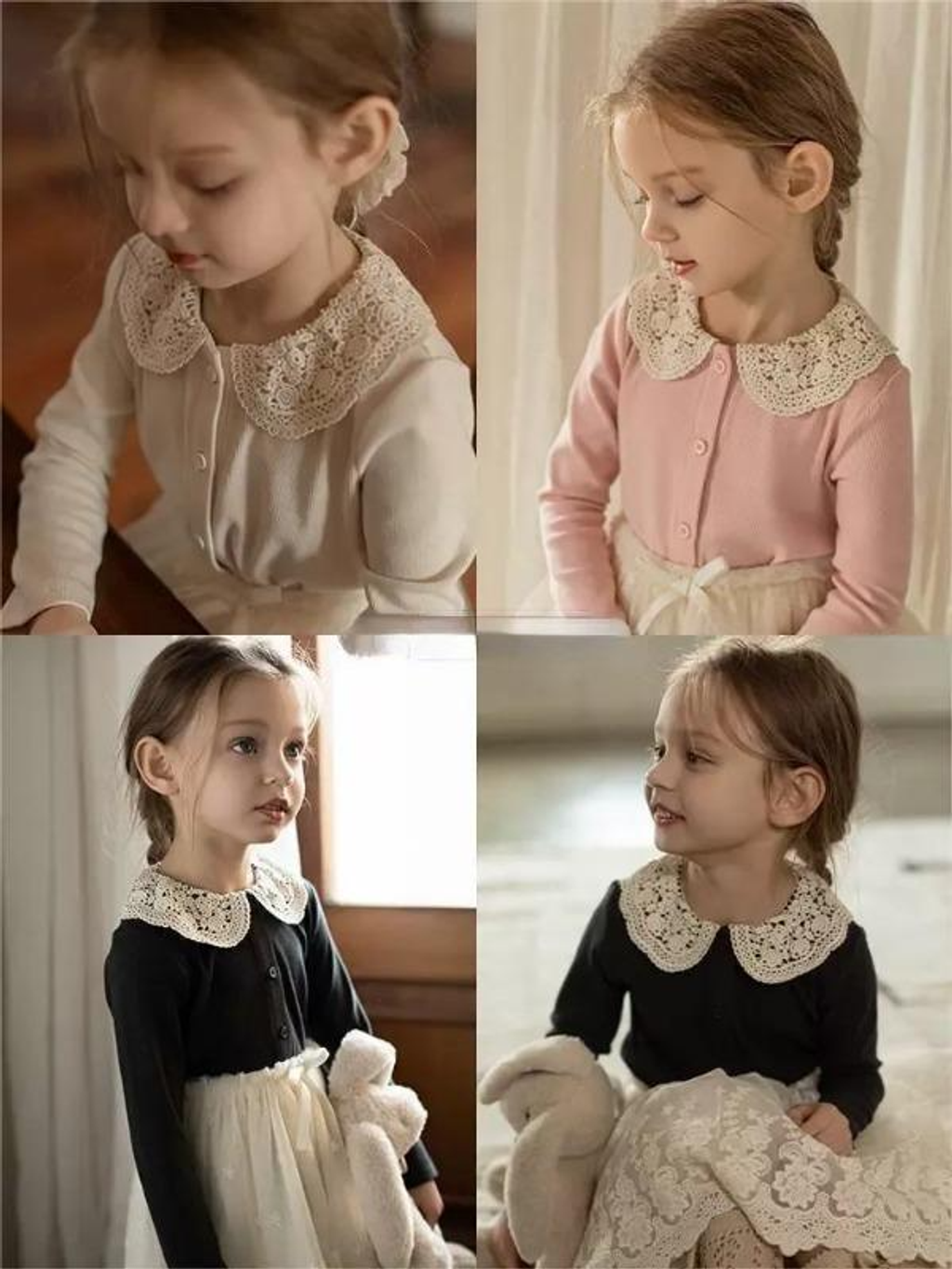 古典玫瑰蕾絲排釦罩衫(80-140)-