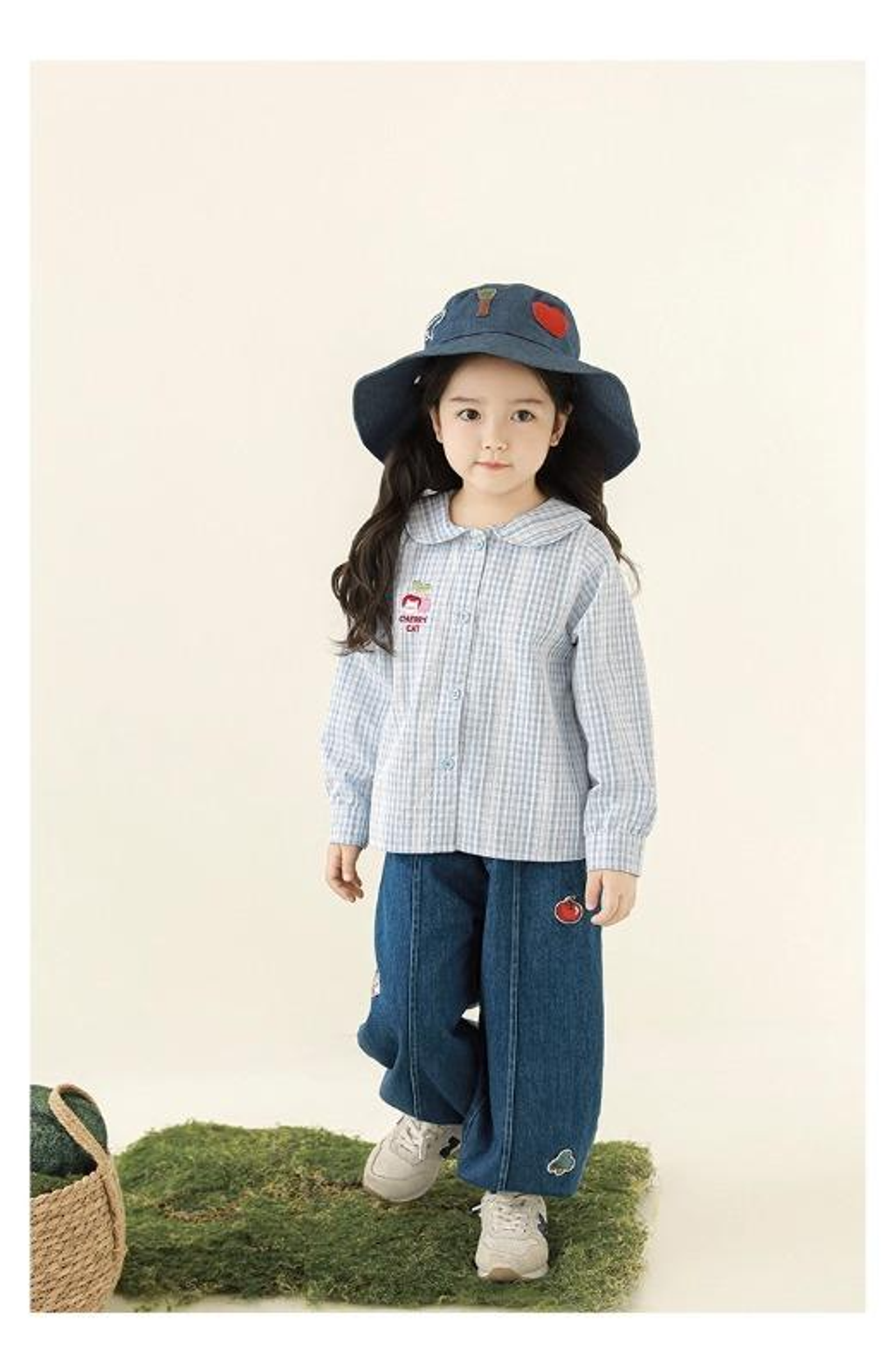 櫻桃貓刺繡日系罩衫(80-140)-12