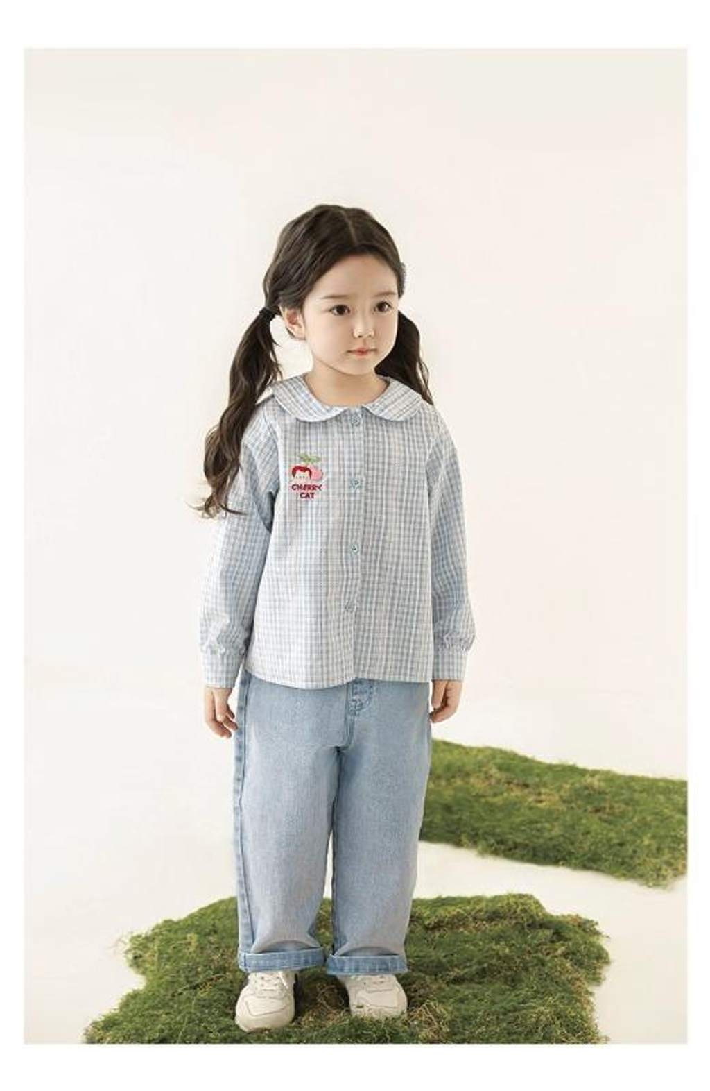 櫻桃貓刺繡日系罩衫(80-140)-7