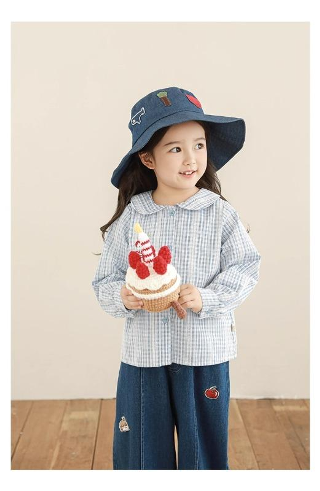 櫻桃貓刺繡日系罩衫(80-140)-3