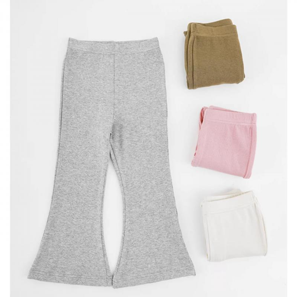 素色復古針織喇叭褲(80-140)-