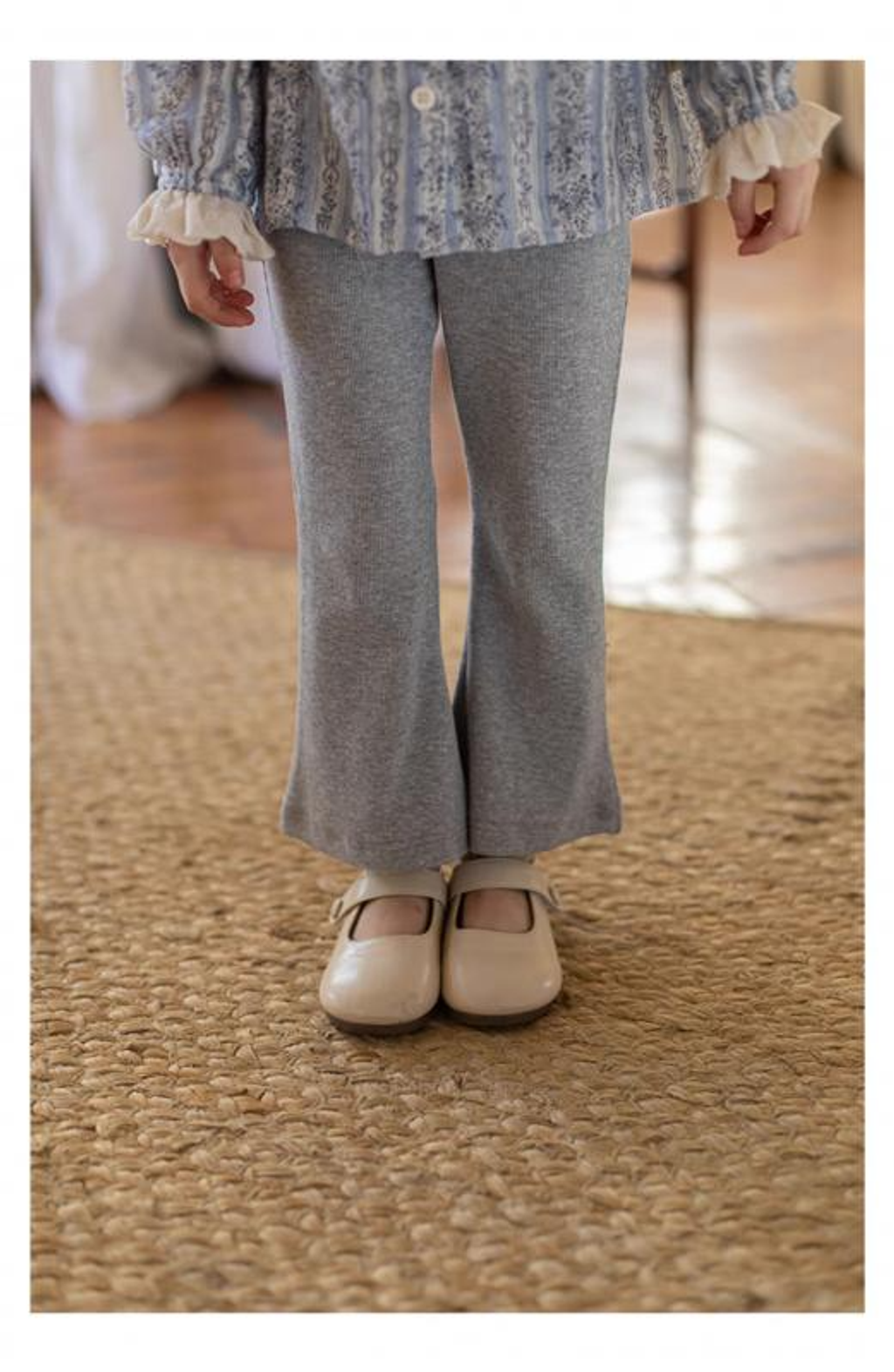 素色復古針織喇叭褲(80-140)-4