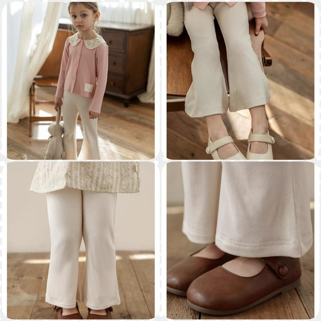 素色復古針織喇叭褲(80-140)-12