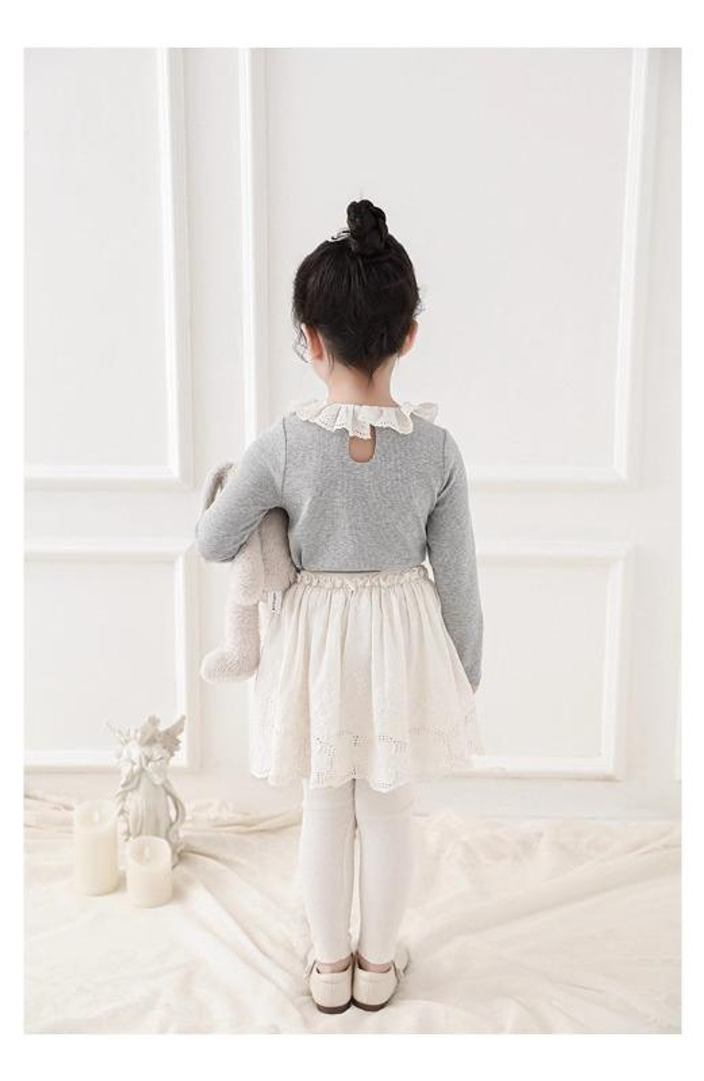 蕾絲裙假兩件長褲裙(80-140)-7